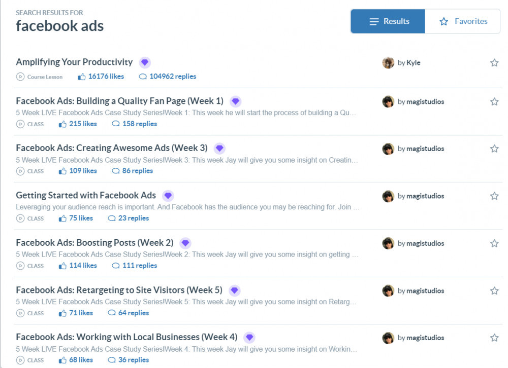 wealthy affiliate facebooks training screenshot 1#