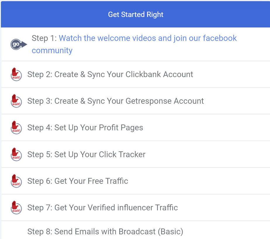 what do you get with the click wealth system steps 1 to 8